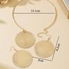 1 Set Of Large Round Earrings, Collar Set, Exaggerated Wind Beating Pattern, Corrugated Temperament, Advanced Sense