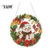 Adults Crafting Supplies Christmas Rhinestone Painting Suncatcher Kit, DIY Faux Pearl Art Xmas Ornament Crafts for Beginner, Acrylic Hanging