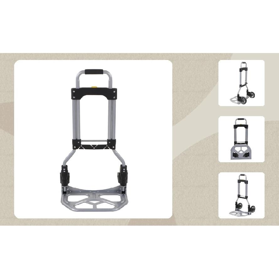 Folding Aluminium Hand Truck for Industrial and Household ,Transport Trolley with 70 kg Load Capacity and 2 Wheels, Foldable