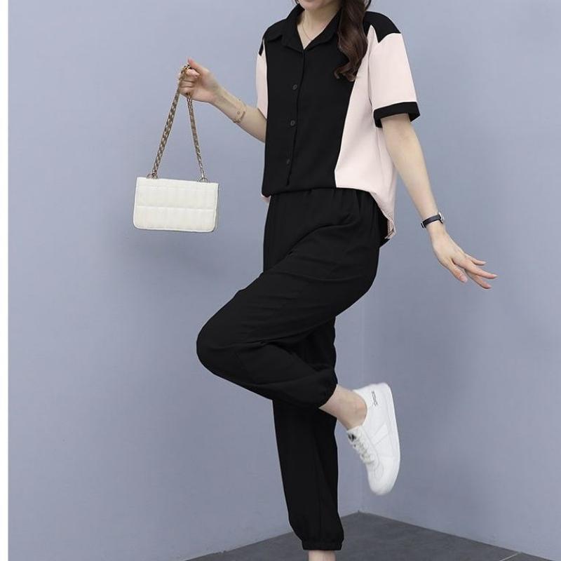 Fashion Patchwork Striped Chiffon Women Shirt Spring Lapel Long Sleeve Button Blouse Office Lady