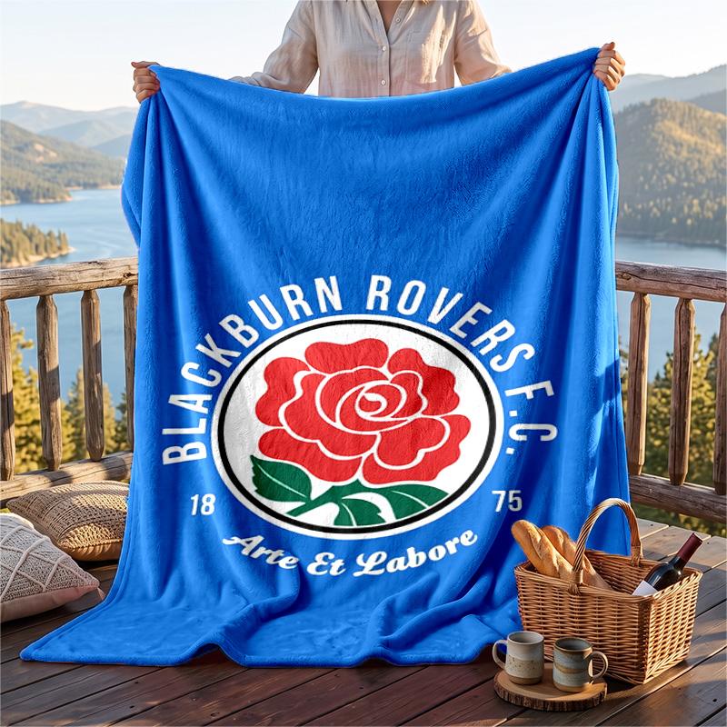 Теплое фланелевое одеяло с узором Blackburn Rovers, легкое и удобное покрывало для кровати, дивана