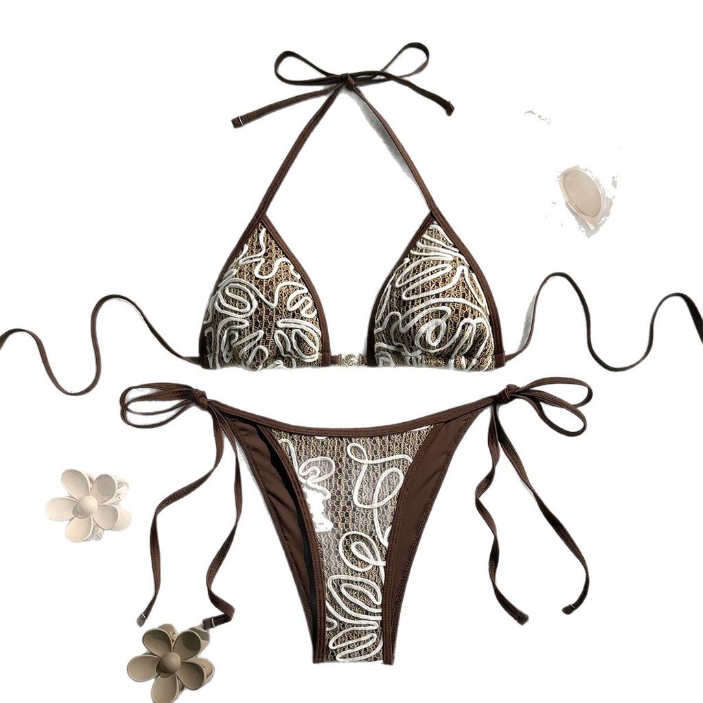 1011 European and American new beach vacation hottie Maillard split swimsuit bikini bikini