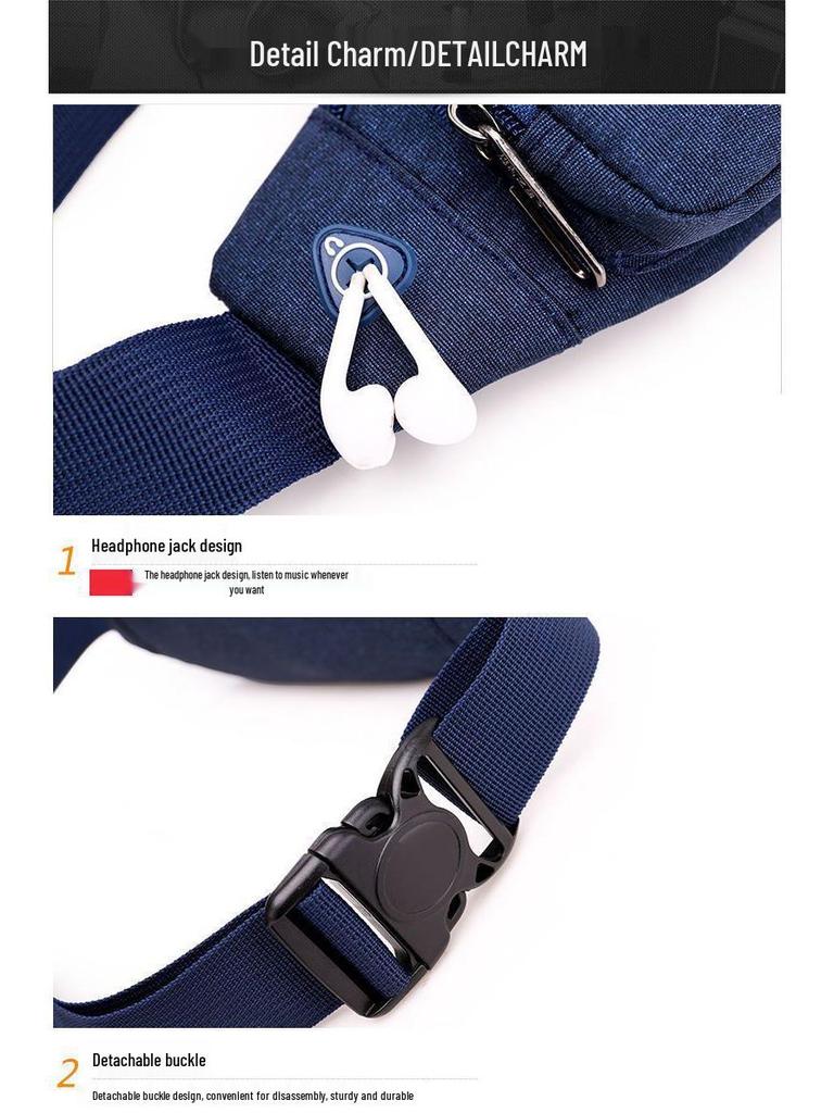 Unisex Waterproof Fanny Pack: Multifunctional Coin Purse, Mobile Phone Holder, Lightweight Running Bag for Sports