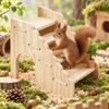 Wooden Hamster Climbing Ladder Detachable Mouse Habitat Exercise Platform Small Pet Shelter  Gerbil
