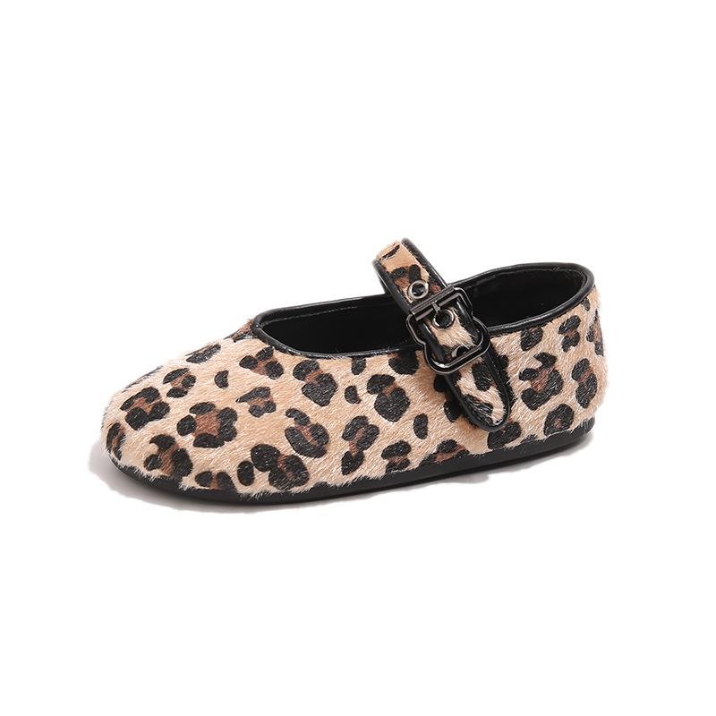 Spring Autumn Girls New Fashion Leopard Printed Princess Shoes Girl Shallow Flat Sneakers Leisure School Shoes Child I11051
