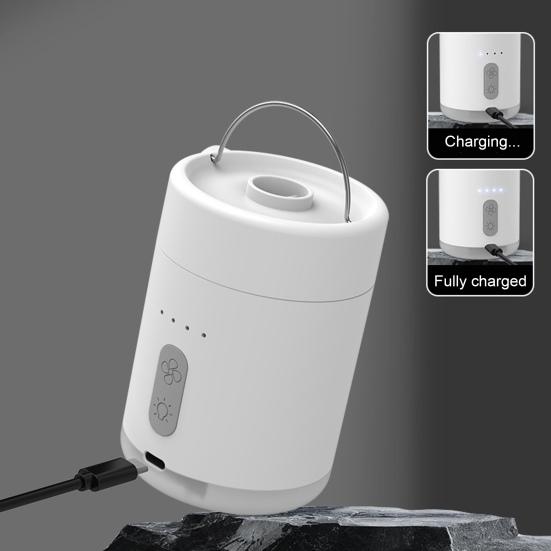 Outdoor Multi-function Air Pump with LED Light Portable USB Rechargeable Inflatables Swimming Ring Pool Float Air Mattress Bed Mini Electric Inflator