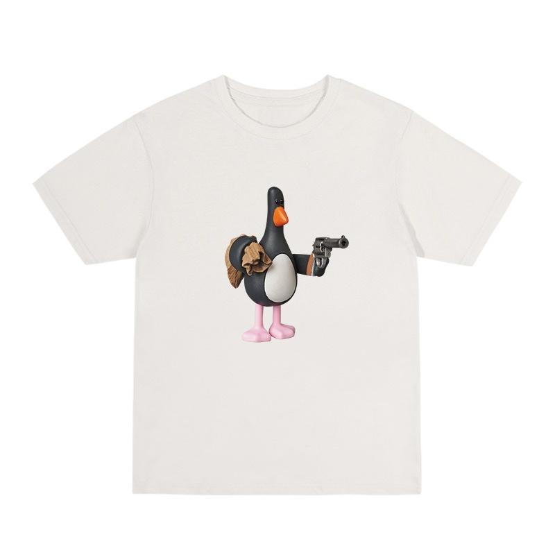 Super Invincible Dog Penguin T-shirt Men and Women British Drama Cartoon Animation Loose Cotton Short Sleeves