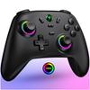Wireless Switch Controller with RGB App 1000mAh OLED Bluetooth Turbo Gyro Quadruple Compatible with and iOS 8-Color Light, Settings, Battery, Wake-On,