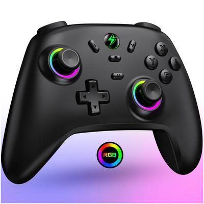 Беспроводной контроллер с RGB-подсветкой и приложением 1000 мАч OLED Bluetooth Turbo Гироскоп Четырехкратно совместимый с и iOS 8-цветная подсветка, Настройки, Батарея, Включение,
