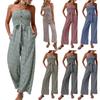 Women's Wrapped Chest Jumpsuit Women Fashionable Casual  Wide Leg Jumpsuit Pants