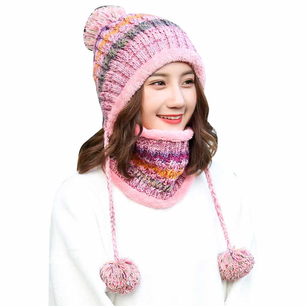 Зимняя женская шапка-комбинезон для взрослых на открытом воздухе для велоспорта, бега, теплые шапочки для мяча, шарф