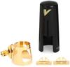 Vandoren Optimum Alto Saxophone Ligature with Plastic Cap Gold Plated (LC07P),