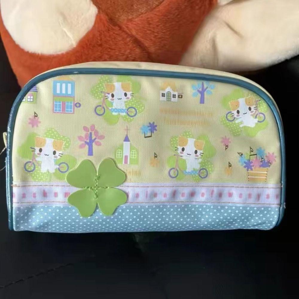 Large Capacity Stationery Bag Cat Cartoon Print Pencil Case INS Pen Bag  School Office