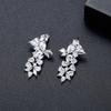 LUOTEEMI Women Luxury Excellent Cut Clear Cubic Zircon Factory Fashion Bridal Wedding Jewelry  CZ Crystal Earrings