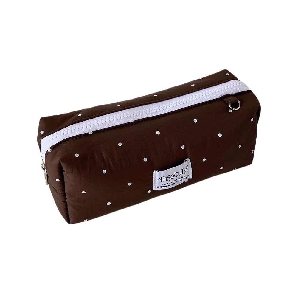 Pencil Pouch Korean Style Pen Bag Large Capacity Cloth Stationery Bag Y2k Dots Pencil Case  Office