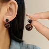 Новые ретро круглые серьги с леопардовым принтом изысканные простые геометрические серьги темперамента женские ювелирные изделия подарки