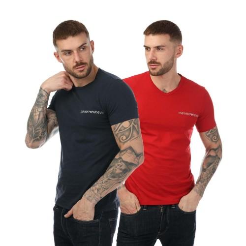 Emporio Armani Mens Logo T-Shirt (Pack of 2)