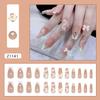Shining Sugar Cube Diamond Bow Satin French Fairy Sweet ins Wind Removable Nail Art 24 Pieces