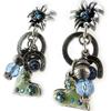 Les Trésors De Lily [E0577] - Дизайнерские серьги Tour du Monde, синие