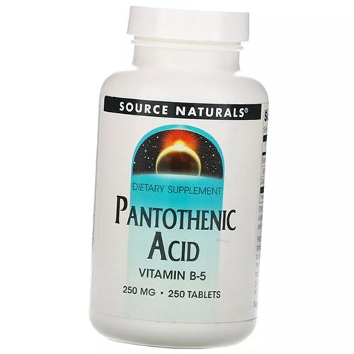 Пантотеновая кислота, Pantothenic Acid 250, Source Naturals 250таб (36355125)