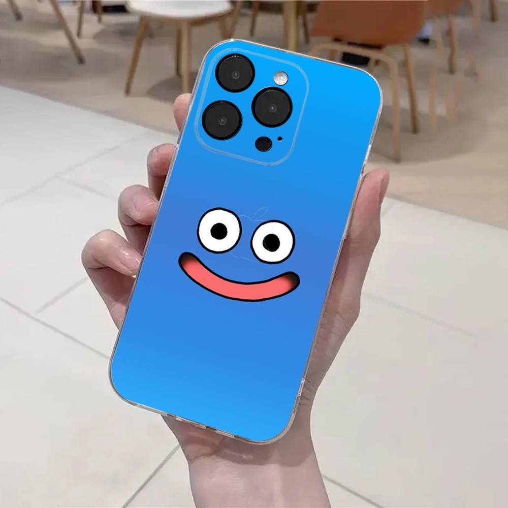 Чехол для телефона D-Dragon Quest Slime для iPhone 16,15,14,13,12,11 Plus,Pro,Max,XR,XS,X,7,8 Plus,SE,Mini Прозрачный Мягкий Чехол