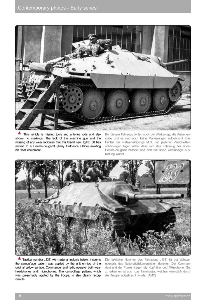 Nuts Bolts Tank Destroyer 38 Hetzer and its Derivatives Model Reference Book & Sd.Kfz.138/2 Vol.49