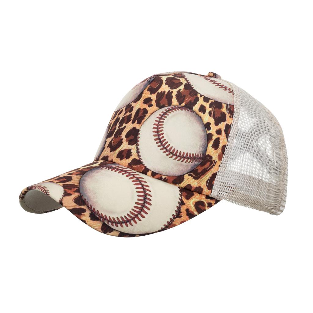 New Baseball Leopard Print Horizontal Bar Net Cap Baseball Cap Sun Hat