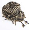 Unisex Scarf Cotton Shawl with Tassels Plaid Pattern Keffiyeh Scarf for Winter Work Street Wear
