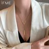 1PCS V-shaped Long Sexy Clavicle Gold Colour Chain Necklace Choker for Women 2025 Fashion Jewelry Party Gifts