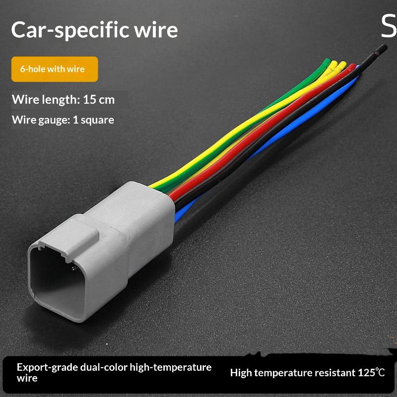 1 Pcs Dt Connector With 15Cm Wiring Harness Dt06-2S/Dt04-2P 2P 3P 4P 6P 8P 12P Waterproof Electrical Connector