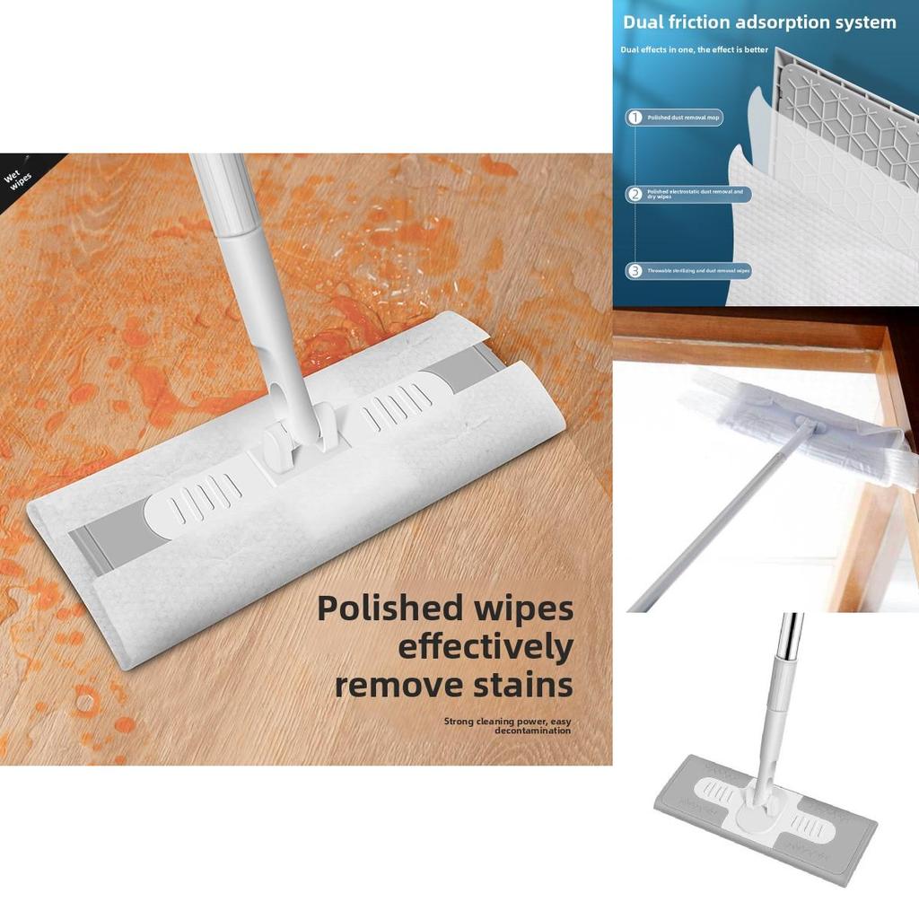 Электростатическая одноразовая швабра для пола, вращающаяся швабра для сухой и влажной уборки для домашнего использования