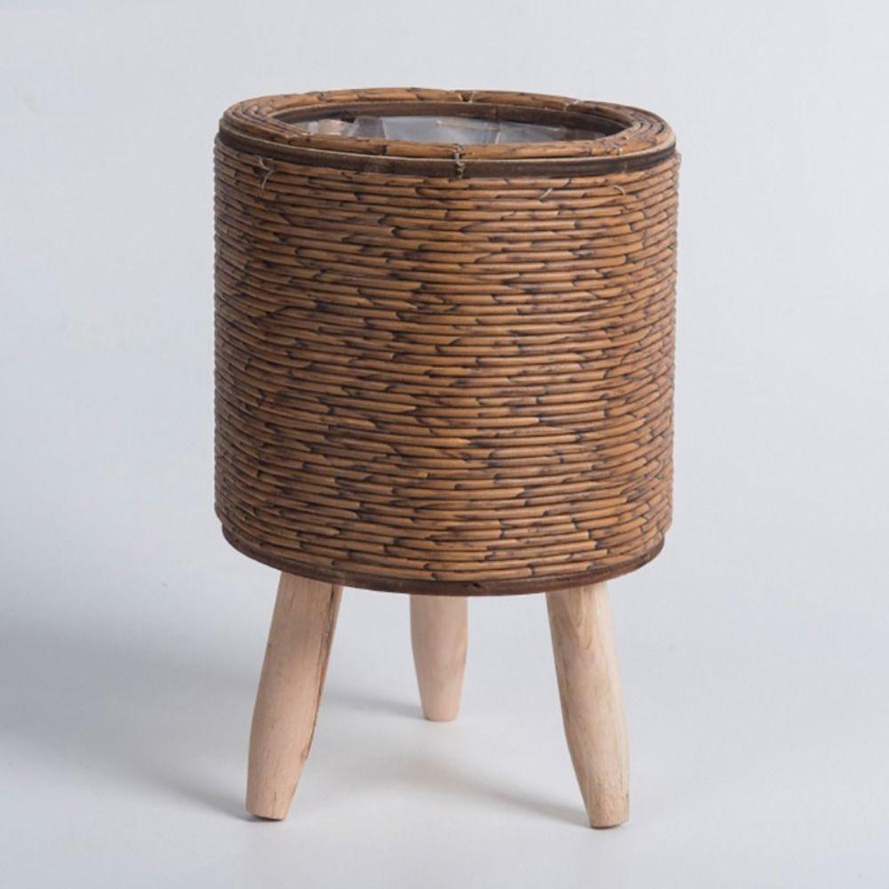 Rattan Woven Flower Pot With Removable Legs Wove Plant Stand High Quality Flower Planters