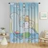 Anti-mosquito Curtains 2 Pieces Sumikko Gurashi Partition Window Curtain for Room 2 Panel Halloween Decoration Tulle for Bedroom