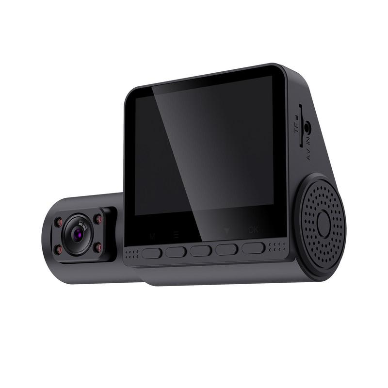3-канальная камера 360 Dashs Cam Night Vision 2.4-дюймовый IPS-экран Парковочный монитор 1080P Запись 170Wide Угол