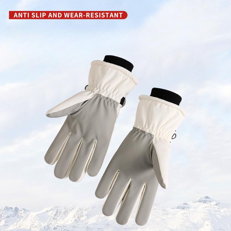 Ski Gloves for Men and Women Thermal Warm Snow Gloves Windproof Winter Gloves Breathable Snowboard Gloves Fleece Lining Outdoor Touchscreen Gloves