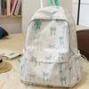 Nylon Travel Backpack For Teens With Butterfly Bow Print