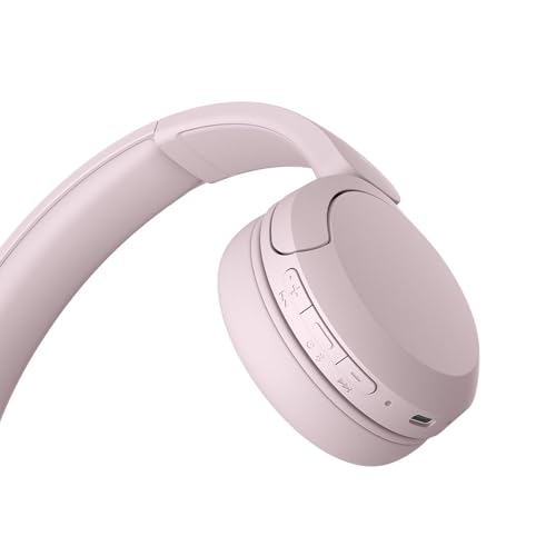 Sony WH-CH520 Wireless Headphones Pink Bluetooth Lightweight 147g Customizable Sound Equalizer 50H Playtime 3-Minute Fast Charge Multi-Point