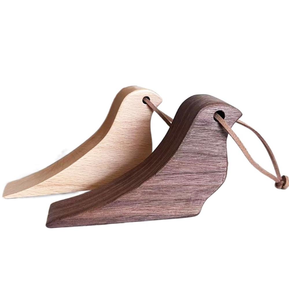 Door Wedge Wooden Bird Door Stopper Floor Stop Wall Protector Funny Door Suction Home