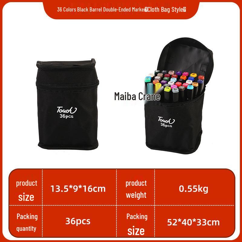 Genuine TOUCH Dual-Tip Oil-Based Marker Set, 48 Colors - Art Drawing Tools & Colored Pencils