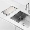 Shaking Countertop Trash Bin Built in Sink Litter Bins Luxury Stainless Steel Dustbin Large Capacity Kitchen Dustbins with Lid