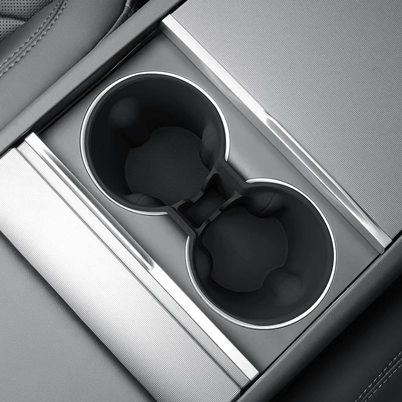 Cup Holder for Tesla Model Y Juniper 2025 Center Console Storage Box Armrest Organiser Non-slip Insert Phone Holder Accessories