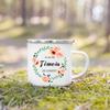 French Flower Printed Coffee Mugs Bachelorette Party Wine Mug Bridesmaid Witness Enamel Cup Engagement Wedding Gifts for Witness
