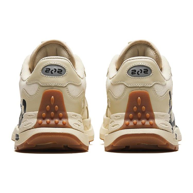 Anta Кроссовки мужские с круглым носком, амортизирующие, износостойкие, бежевые, черные 112345580A-2