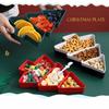Christmas Tree Design Plastic Plate for Candy Snacks Nuts Dry Fruits Creative Snack Dish Wedding Party Dessert Tray