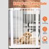 Adjustable Baby Safety Door Gate 61-70.9cm Pet Dog Cat Fence Stair Door Metal High Strength Iron Gate for Kids Safety