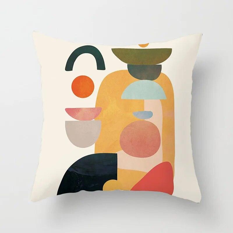 Подушка с геометрическим рисунком, современный простой печатный узор, чехол для диванной подушки, наволочка, домашнее вечерние автомобильное постельное белье