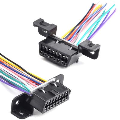 10 см DIY 16-контактный J1962 OBD2 Удлинительный кабель для разъема OBD 2 Автомобильный диагностический инструмент