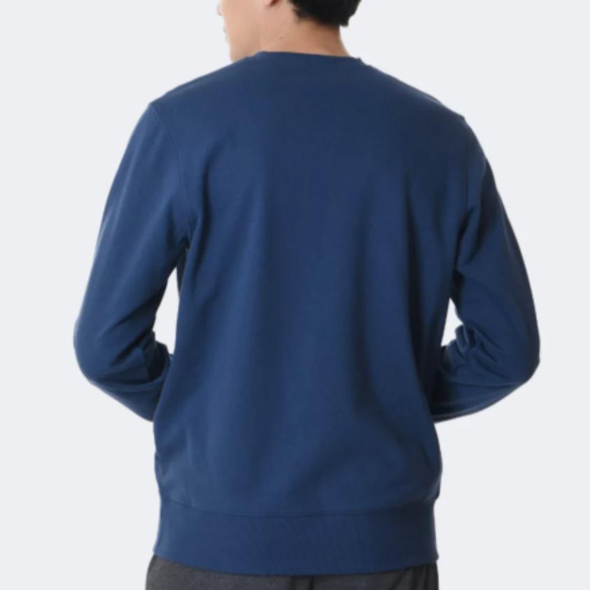 New Balance Sweatshirts Men's Marine Blue Crew Neck Moderate Straight Fit MT33535-NNY