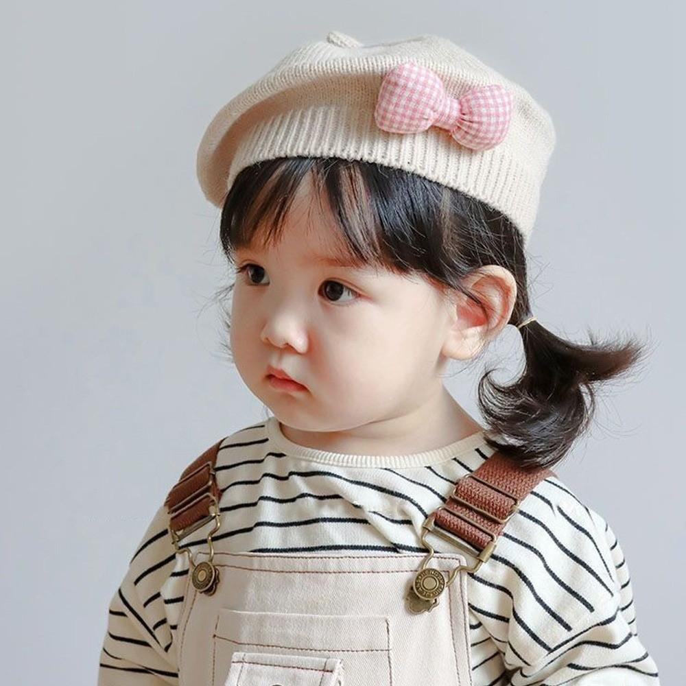 Теплые вязаные шапки милый берет с бантом модные шапки-бини шапка осень зима