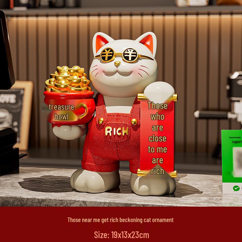 2025 Luxury Cat Figurine: Perfect for Entryway, Wine Cabinet, or Reception Desk Decor